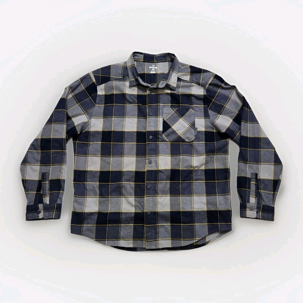 Under Armour Tradesman Flex Flannel Shirt Mens 2XL‎ XXL Plaid Button Up Outdoor